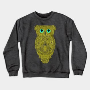 Best T-shirt is great for owl fans, Yellow Mandala Owl art Crewneck Sweatshirt